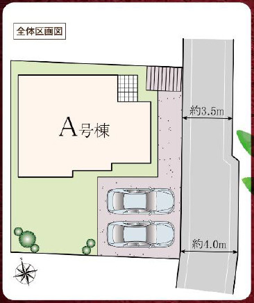 仲介手数料無料　横浜市中区本郷町３丁目の区画図