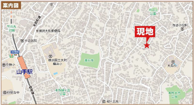 仲介手数料無料　横浜市中区本郷町３丁目の地図