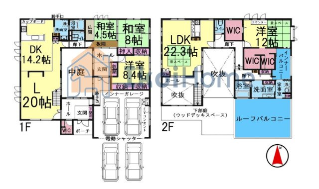 明石市大久保町福田1丁目　中古戸建の間取り|【ホームページに現地動画掲載中】●年中無休：当日予約可●大家族・二世帯向きの豪邸！LDK・浴室2ヵ所