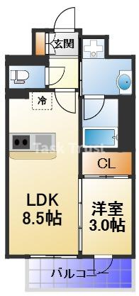 【間取り】 | J.GRAN　Court京町堀
