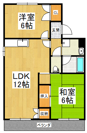 【間取り】 | エスポワール小金台D