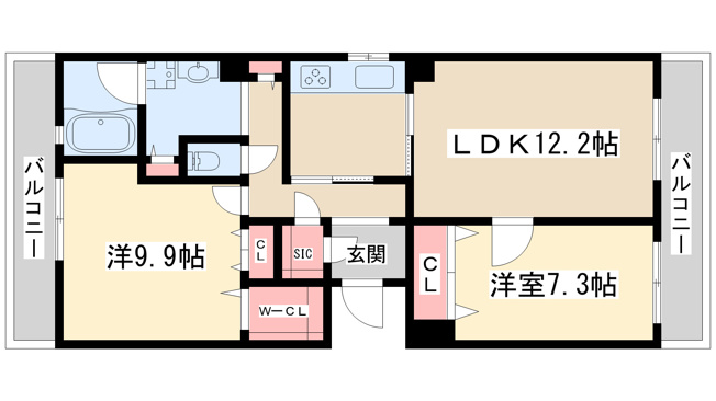 【間取り】 | エスグランデ江坂公園