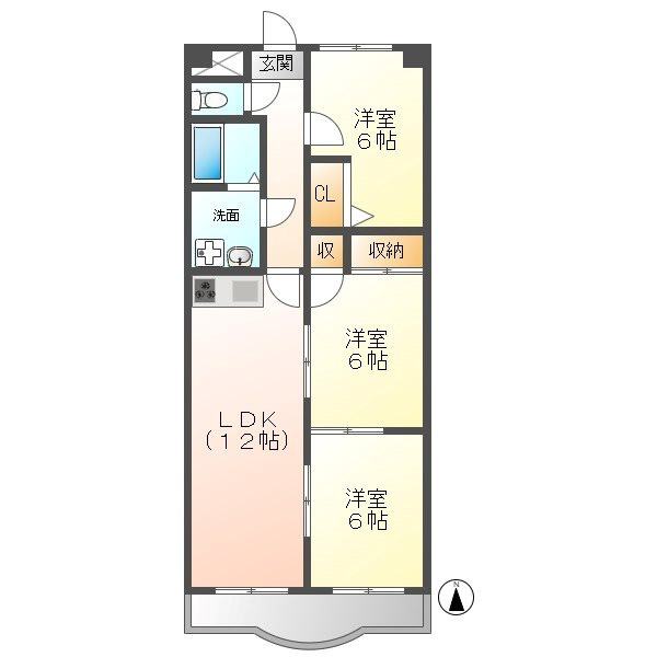 リバーパーク植田東の間取り