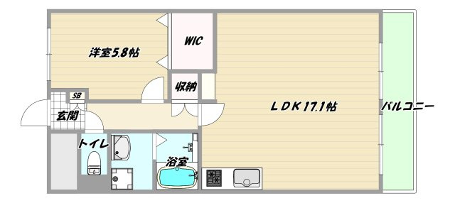 大阪市淀川区西宮原２丁目の賃貸マンションの間取り