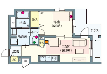 （シニア限定）ビアンテラスの間取り|★間取図★