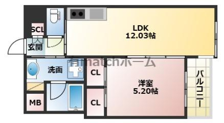 プレジオ長田の間取り