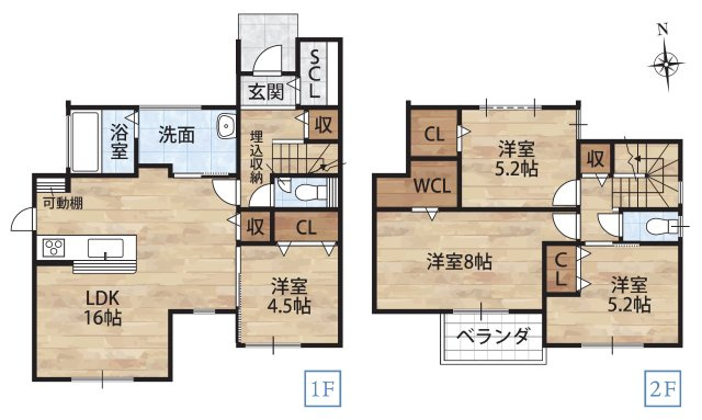 岩出森・新築戸建の間取り