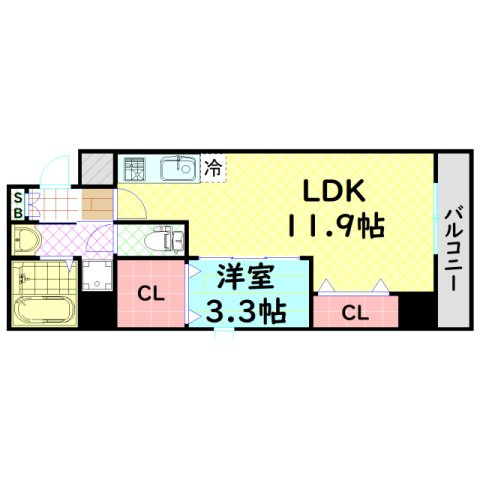 【間取り】 | アールメゾン道頓堀