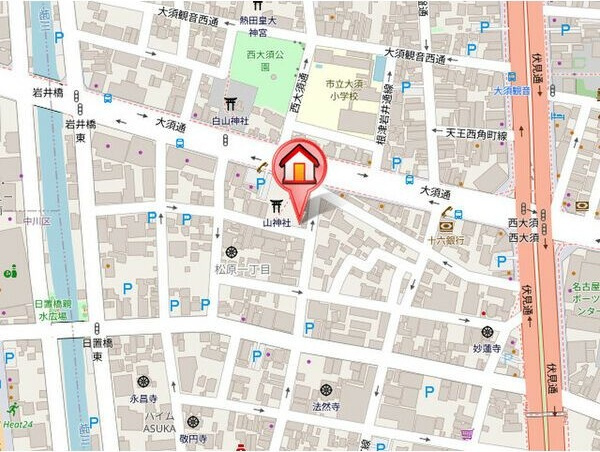 Pura Vida 松原の地図