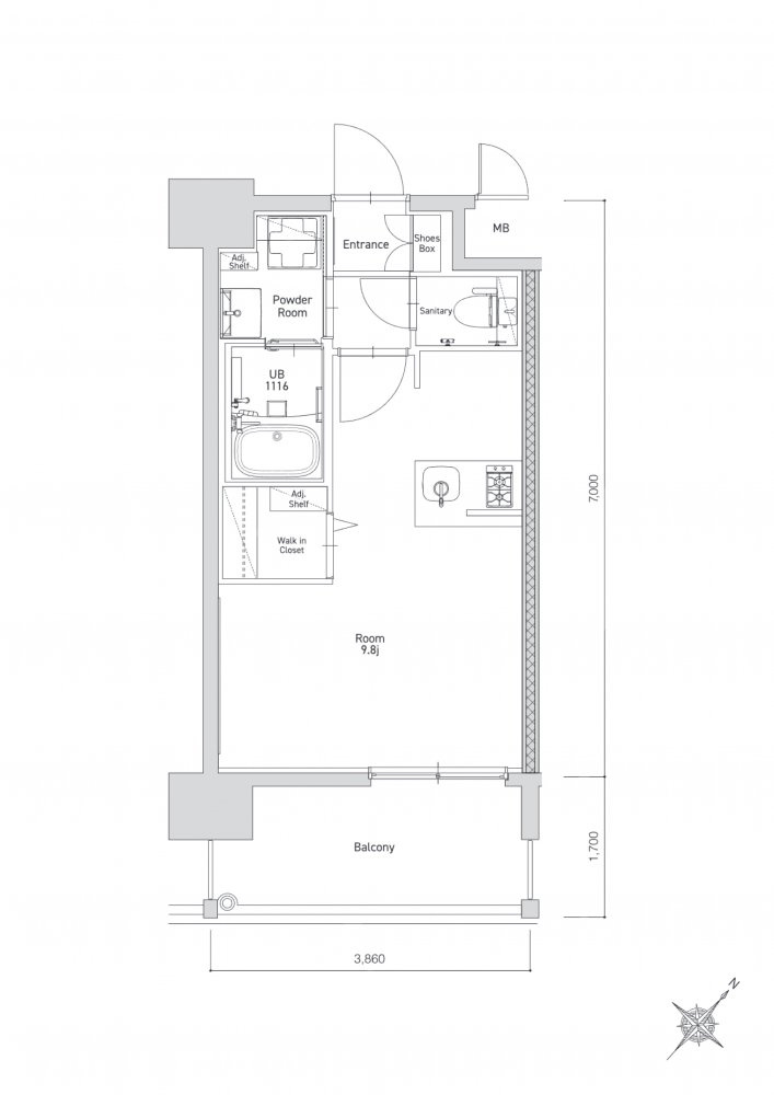 新品家具付きマンション博多駅南6B(KaGood福岡)