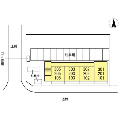 ルミエールの駐車場