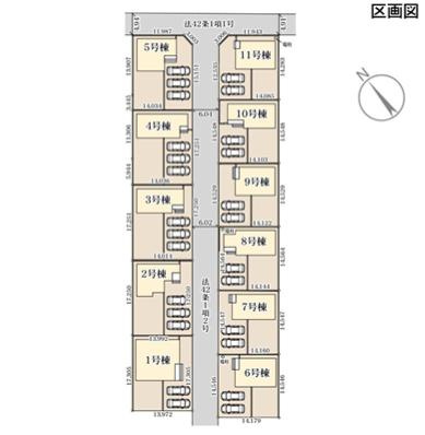 笠間市旭町第13　9号棟　新築戸建の区画図