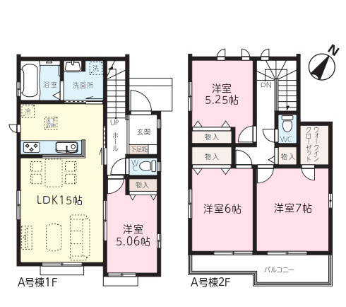 新築一戸建て　所沢市山口の間取り|4LDKの間取