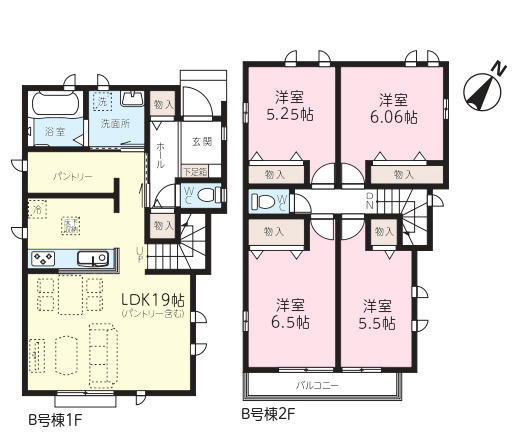 新築一戸建て　所沢市山口の間取り|4LDKの間取