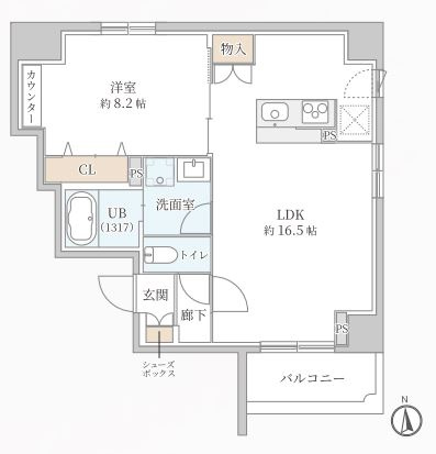 Parkhouse南森町の間取り