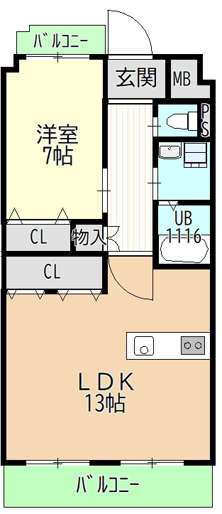 エスポワール竹越の間取り