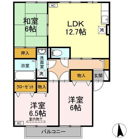 【間取り】 | ひまわり　B