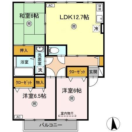 【間取り】 | ひまわり　B