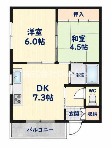 D2ハウス若江岩田の間取り