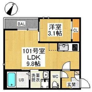 GRANDTIC HAPPY八田の間取り