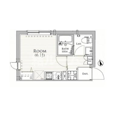 北区赤羽２丁目の賃貸マンションの間取り