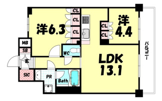 【間取り】 | プラネソシエ神戸元町