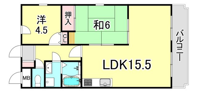エクセレンス芦屋の間取り