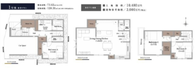 【参考プラン】 | 【仲介手数料３２０万円が無料！】■祖師ヶ谷大蔵駅７分■南西角地状■総額１２，４８０～１３，４８０万円 | １区画
延床１２８平米
総額１３，４８０万円
■自由設計可
■まるで南西角地のような開放感で２区画とも陽当り良好です。
■祖師ヶ谷大蔵駅７分
決算キャンペーン中！
家計応援サービスの限界に挑戦中！