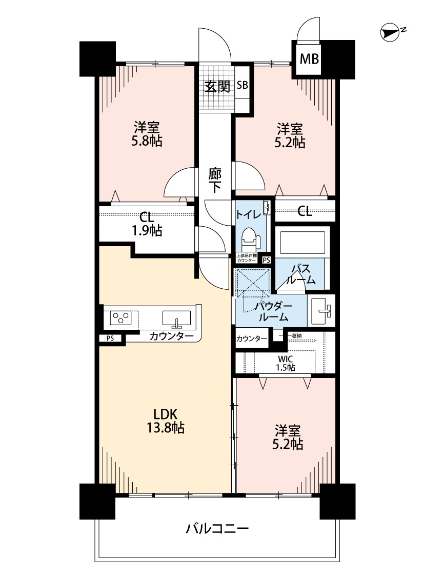アルファスマート西福原けやき通りの間取り