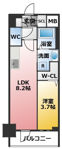 エステムコート名古屋TWIN　WESTの間取り