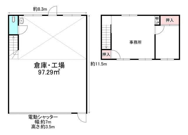 荒川2丁目倉庫の間取り