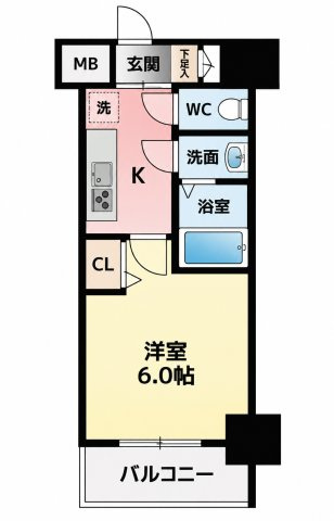 ディアレイシャス名古屋大須通の間取り