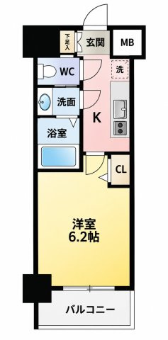 ディアレイシャス名古屋大須通の間取り