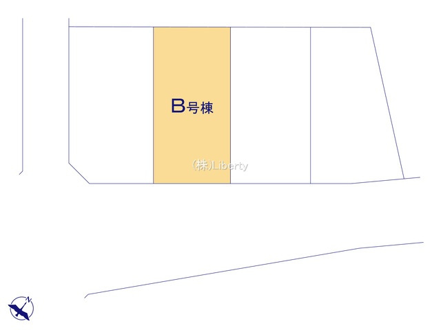 ひたちなか市田中後　新築戸建　B号棟の区画図
