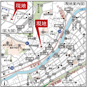 仲介手数料無料　横浜市中区英町の地図