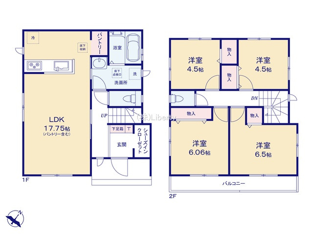 ひたちなか市田中後　新築戸建　D号棟の間取り|ご予約をいただければ、『平日の空いた時間』『周辺物件まとめて見たい』『1件だけ見たい』ももちろん可能です♪
お気軽にお問合せください♪