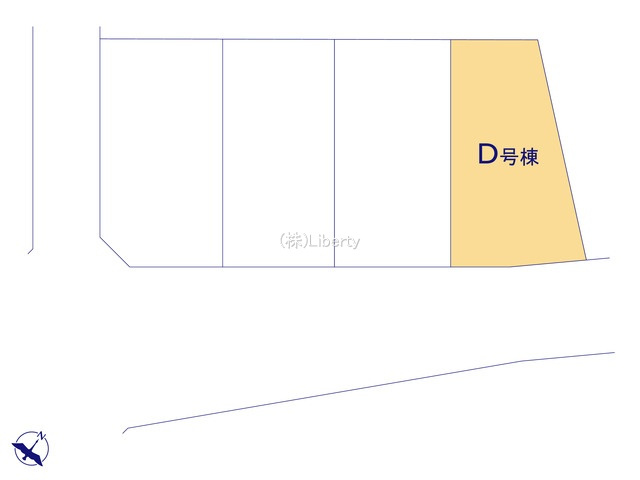 ひたちなか市田中後　新築戸建　D号棟の区画図