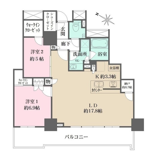 ザ・パークハウス川越タワーの間取り