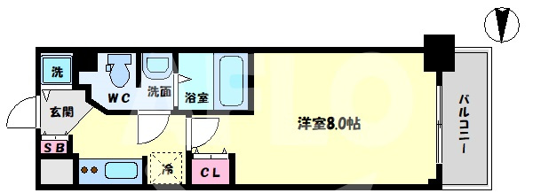 エスライズ梅田北の間取り|エスライズ梅田北　開放感のある間取り