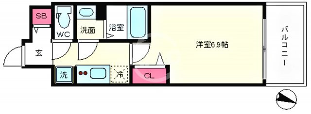 プレサンス京町堀の間取り|プレサンス京町堀　間取り