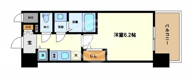 エスリード中之島SOUTHの間取り|エスリード中之島SOUTH　開放感のある間取り