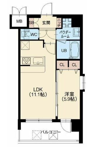 スプランディッド梅田北の間取り