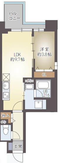 【間取り】 | ハイデンス梅ヶ枝