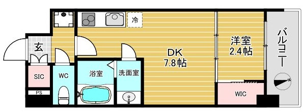セレニテ谷町六丁目アリエの間取り