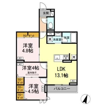 【間取り】 | セレスティア中央 Ⅱ