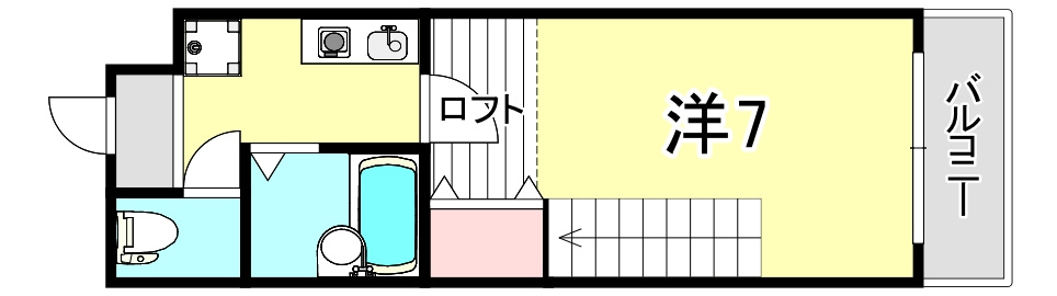 レスポワル新町の間取り
