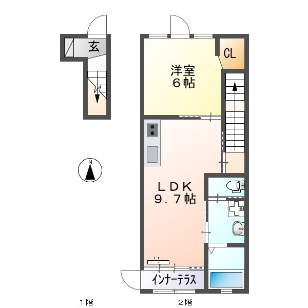 メゾンさくらの間取り|使い勝手の良い間取りです♪