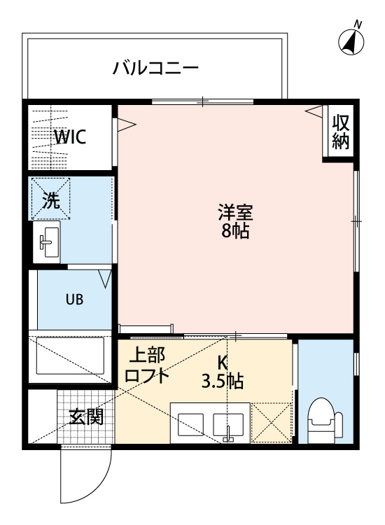 神戸市灘区城の下通２丁目のアパートの間取り