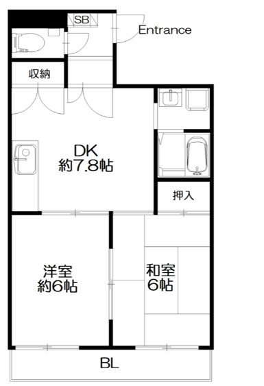 マンションタワーサイドの間取り