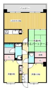 アメックス久留米六ツ門の間取り